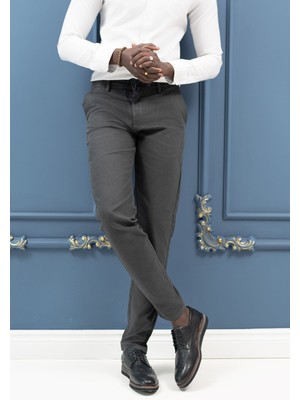 Perpant Slimfit Beli Iplikli Pamuklu Gabardin Kışlık Jogger Pantolon