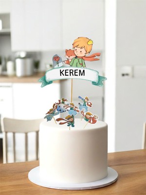 Sinem Gift Küçük Prens Doğum Günü Konsepti - Küçük Prens Pasta Süsü - Küçük Prens Cupcake Süsü