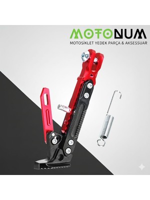 Motonum Falcon Martini Yükseklik Ayarlı Metal Yan Sehpa-Kırmızı DETAYLI-AYK1394