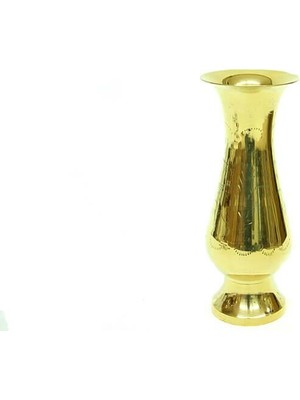 Avensyy Vazo Düz Model Tamamı Pirinç Dekoratif Hediyelik