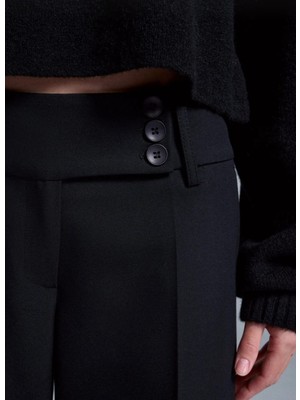 Volans Moda 72196 Çapraz Bel Geniş Paça Pantolon