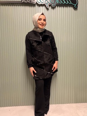 PUREVA Angora Yelek & Modal Tunık Pantolon Takım