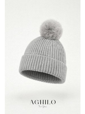 Aghilo Yünlü Ponponlu Bere