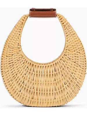 Staud Hasır Mini Ay Çantası, Şık & Doğal Yaz Aksesuarı