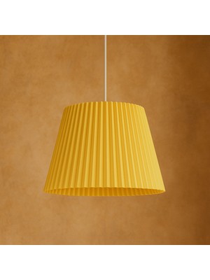 Limon 3D Desing Pleated Modern Tekli Sarkıt Avize – Minimalist Dekor, Ev Aydınlatma Oturma Odası