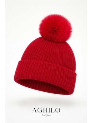 Aghilo Yünlü Ponponlu Bere