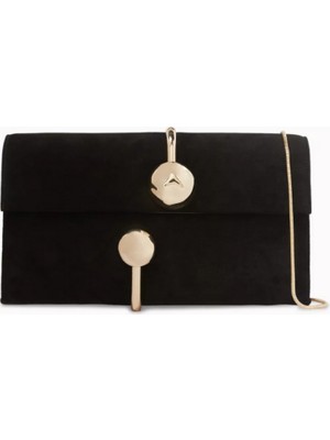 Simkhai Amaya Dana Derisi Süet El Çantası, Şık, Metalik Süslemeli