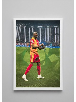 Gol Sevinci Taraftar Temalı Sinematik Futbol Duvar Tablosu (Çerçeveli)