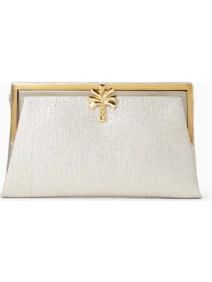 Palm Grace Çanta, Zarif & Dokulu, Şık Metalik Çerçeve