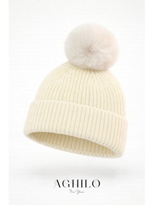 Aghilo Yünlü Ponponlu Bere