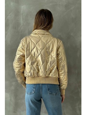 H1Style Modern Deri Görünümlü  Mont