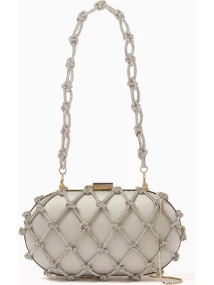 Rosantica Erato Nodi Kristal Işlemeli El Çantası, Lüks, Işıltılı Omuz Askısı