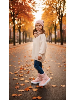 31-35 Numara Pinokyo Kongo Kız Çocuk Pembe Renk Bot