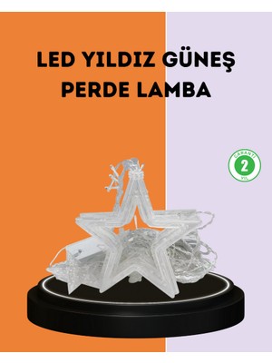 Zero Land Techmrt 3x3 Metre Yıldız Peri LED Perde Işık Romk Dekorasyon