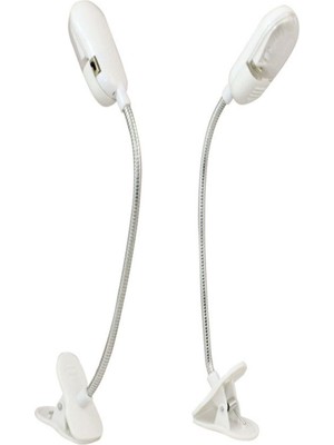 Çiftli LED Mandallı Gece Okuma Lambası, Yatak Başında Kullanıma Uygun