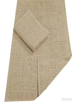 Mira Home 2 Li Banyo Ayak Havlusu %100 Pamuk 50X70 cm Menesch Kahve
