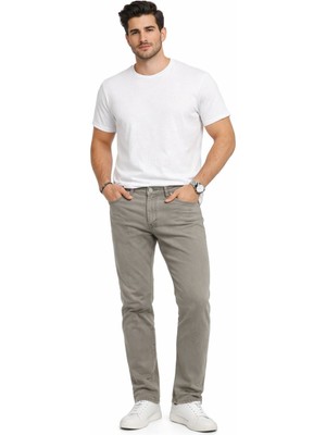 Krem Slim Fit Modern Kesim Pantolon Krem