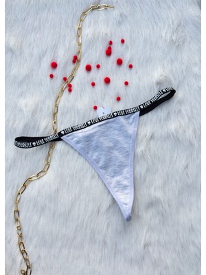 Dominant Sens Smyrna Love Yourself Baskı Detaylı String/Tanga Külot