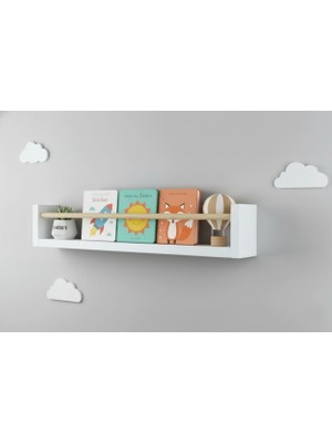 40X9 1'li  Beyaz Mdf Baby Room Organizer Çocuk Odası Montessori Eğitici Set , Kitaplık Raf , Banyo Rafı, Children's Room, Bookshelf, Bathroom Shelf.