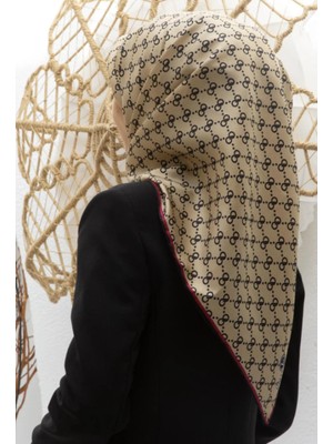 Vissona Tivil Ipek Eşarp 60782 - 3 - 0001 - 0004 Vizon Karışık Desen