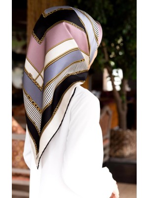 Vissona Tivil Ipek Eşarp 17217 - 8 - 0028 - 0019 Krem Karışık Desen