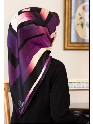 Vissona Tivil Ipek Eşarp 16463 - 9 - 0001 - 0026 Siyah Karışık Desen