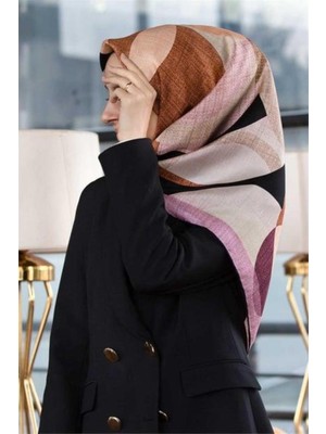 Vissona Tivil Ipek Eşarp 17647 - 5 - 0022 Lila Dokulu Desen