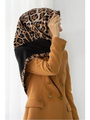 Vissona Tivil Ipek Eşarp 51796 - 1 - 0001 Siyah Karışık Desen