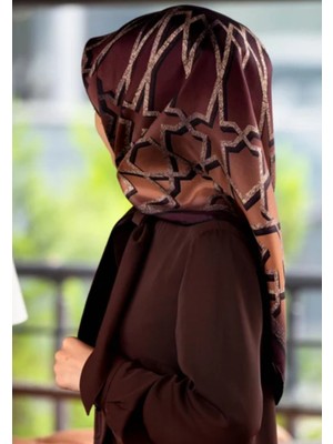 Vissona Tivil Ipek Eşarp 8376 - 4 - 0015 Bordo Karışık Desen