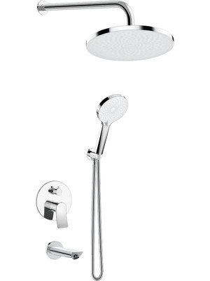 Romena | Valtemo Valero Krom Ankastre Duş Seti – 3 Yollu