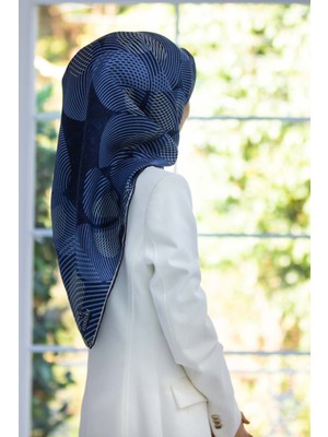 Vissona Twill Ipek Eşarp Lacivert/indigo