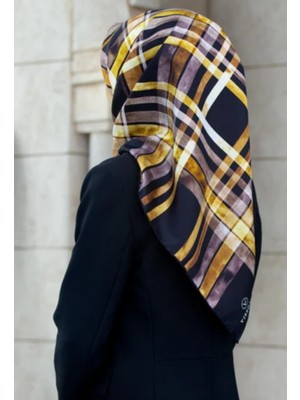 Vissona Tivil Ipek Eşarp 51761 - 1 - 0001 - 0011 Siyah Karışık Desen