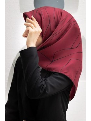 Vissona Tivil Ipek Eşarp 60801 - 9 - 0018 - 0001 Bordo Karışık Desen