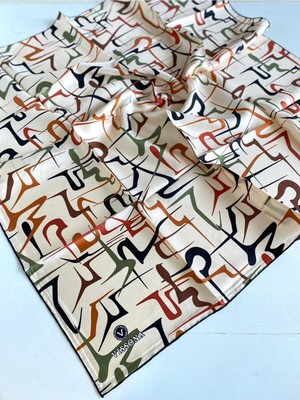 Vissona Tivil Ipek Eşarp 51736 - 5 - 0014 - 0037 Krem Karışık Desen