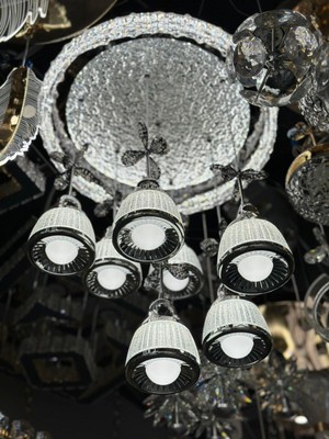 Yeni Model 7 Sarkıt Lüx LED Avize  Krom Renk 3 Işık Seçeneği