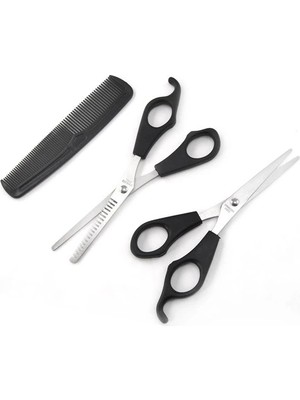 Kuaför Seti Saç Kesme ve Inceltme Makası Tarak Hediye 3lü Set