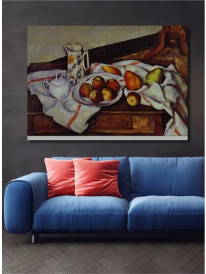 Teona Ahşap Meyve Sepeti Görünümlü Yağlı Boya Sanat Ev,antre,salon,ofis,mutfak,yatak Odası Tablosu