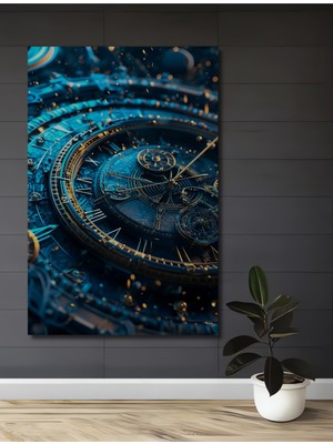 Teona Ahşap Steampunk Saat Mekanizması Görünümlü Ahşap Dekoratif Ev,antre,salon,ofis,mutfak,yatak Odası Tablo