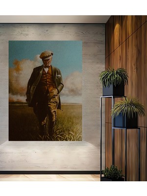 Teona Ahşap Atatürk Yağlı Boya Görünümlü Ev,antre,salon,ofis,mutfak,yatak Odası Tablo