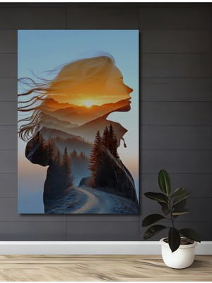 Teona Ahşap Büyülü Manzara Ikili Sanat Ahşap Ev,antre,salon,ofis,mutfak,yatak Odası Tablo