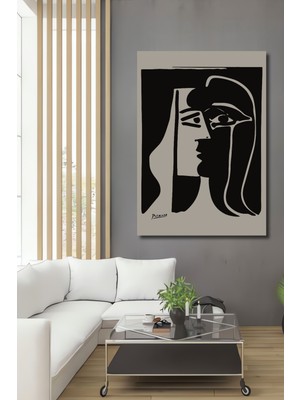 Teona Ahşap Picasso Soyut Kadın Portresi Yağlı Boya Görünümlü Ahşap Dekoratif Ev,antre,salon,ofis,mutfak Tablo
