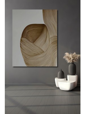 Teona Ahşap Soyut Dalgalı Çizgi Sanatı Ahşap Dekoratif Ev,antre,salon,ofis,mutfak,yatak Odası Tablo