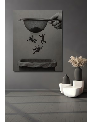 Teona Ahşap Soyut Illüstrasyon Karakalem Görünümlü Ahşap Dekoratif Ev,antre,salon,ofis,mutfak,yatak Odası Tablo