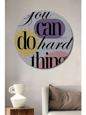 Teona Ahşap Asla Vazgeçme Ilham Verici Sözler Ahşap Dekoratif Tablo Yuvarlak Duvar Tablosu