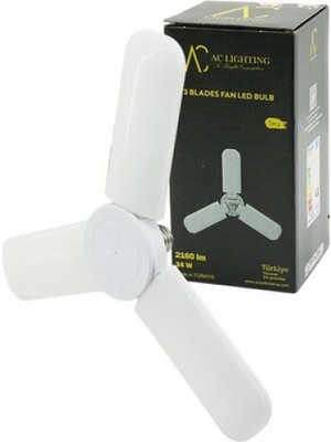 Ayder Timya 3 KOLLU 30W=270W - E27 BEYAZ LED AMPUL 2400LM - 6500K - 15CMX 3 KANAT SR-2430 (Timya/Go1395)  205194