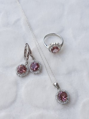 Canka Sultanit Taşlı Gümüş Set