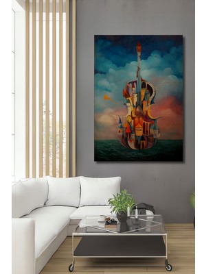 Teona Ahşap Fantastik Müzik Kalesi Ahşap Dekoratif Ev,antre,salon,ofis,mutfak,yatak Odası Tablo