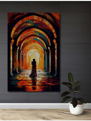 Teona Ahşap Büyülü Koridor Soyut Sanat Yağlı Boya Görünümlü Dekoratif Ahşap Ev,antre,salon,ofis,mutfak Tablo