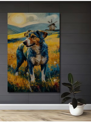 Teona Ahşap Sadık Dostum Van Gogh Tarzı Yağlı Boya Görünümlü Ahşap Dekoratif Ev,antre,salon,ofis,mutfak Tablo