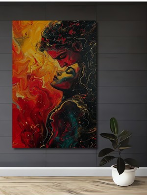 Teona Ahşap Tutku Dolu Aşk Iki Yüzlü Soyut Sanat Ahşap Dekoratif Ev,antre,salon,ofis,mutfak,yatak Odası Tablo